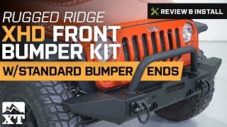 Jeep Wrangler Rugged Ridge XHD Front Bumper Kit w/ Bumper Ends (2007-2017 JK) Review & Install