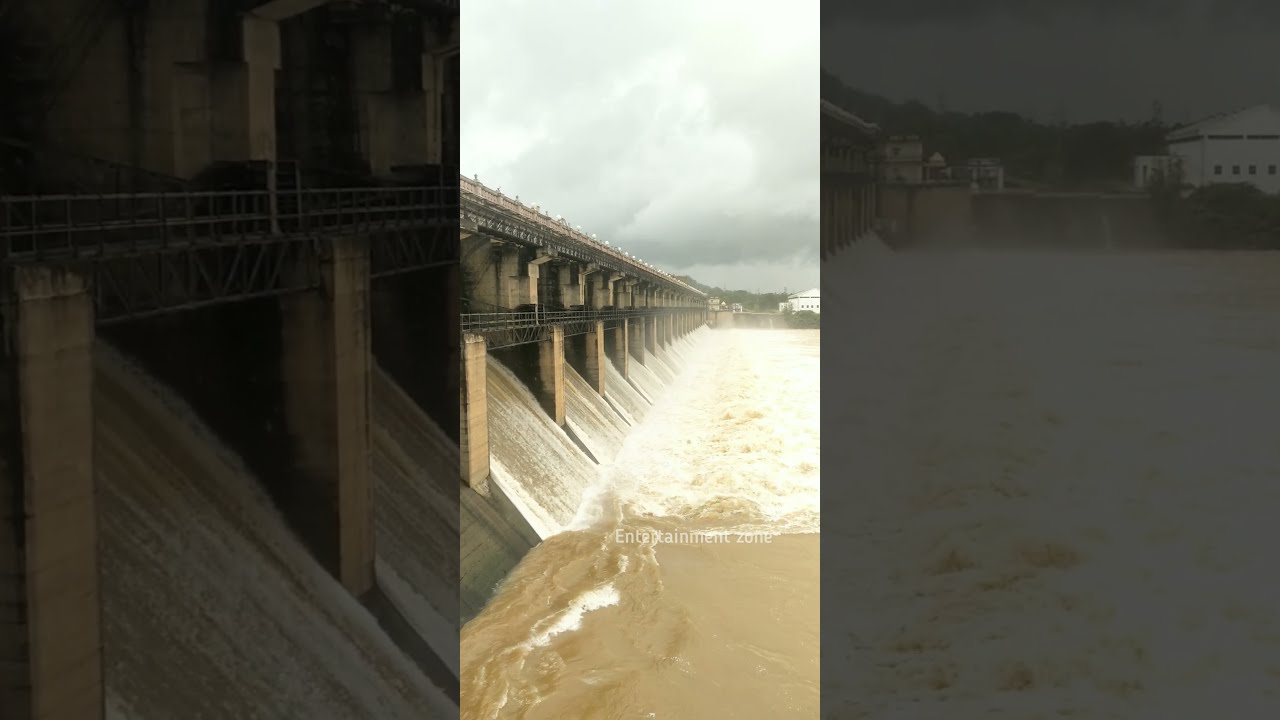 Gajnur Dam 2021 in rainy season | thunga river | when 25 gates opened..