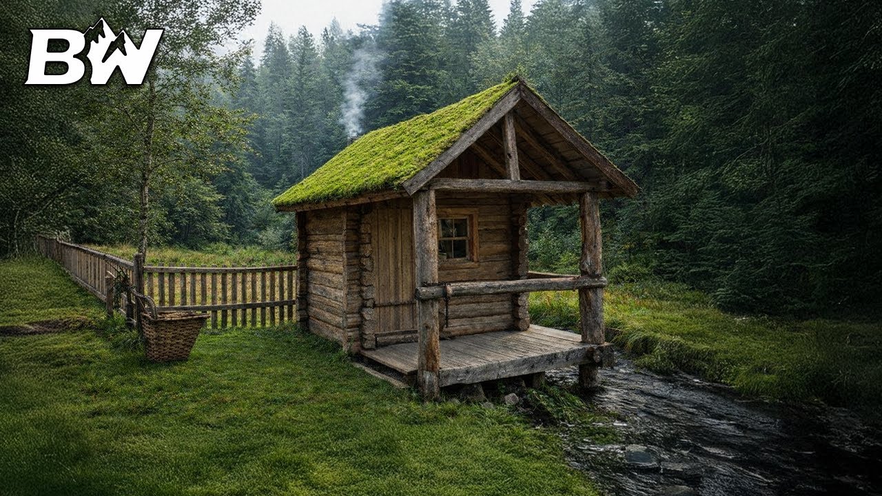 Determined Man Built a Hidden Forest Bunker and Log Cabin by Hand in 100 Days | By 