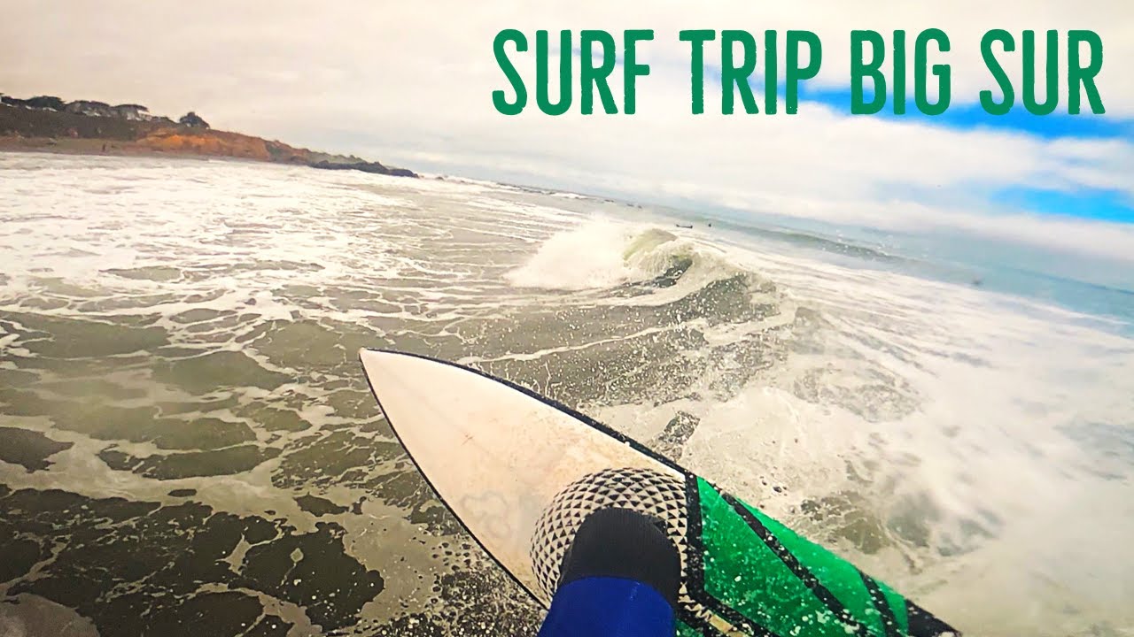 SURFING BIG SUR GETTING CAUGHT INSIDE Surf Trip (POV SURF RAW