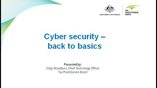 Cyber security - back to basics