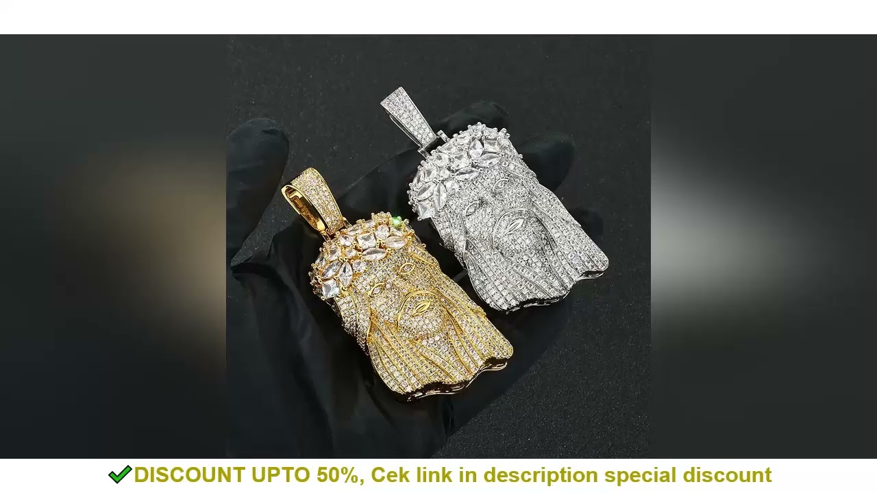 Hip Hop Iced out Jesus Pendant Necklace Customizable Bling Bling Diamond Christian Religious Jesus P