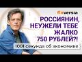 Россиянин, неужели тебе жалко 750 рублей?! Экономика за 1001 секунду