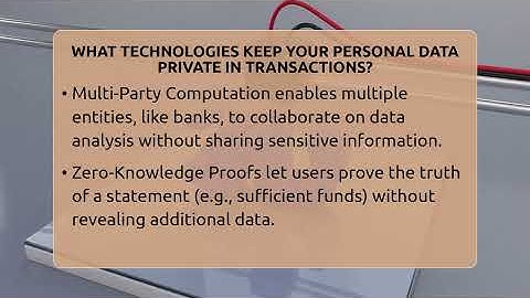 What Technologies Keep Your Personal Data Private In Transactions? - Talking Tech Trends