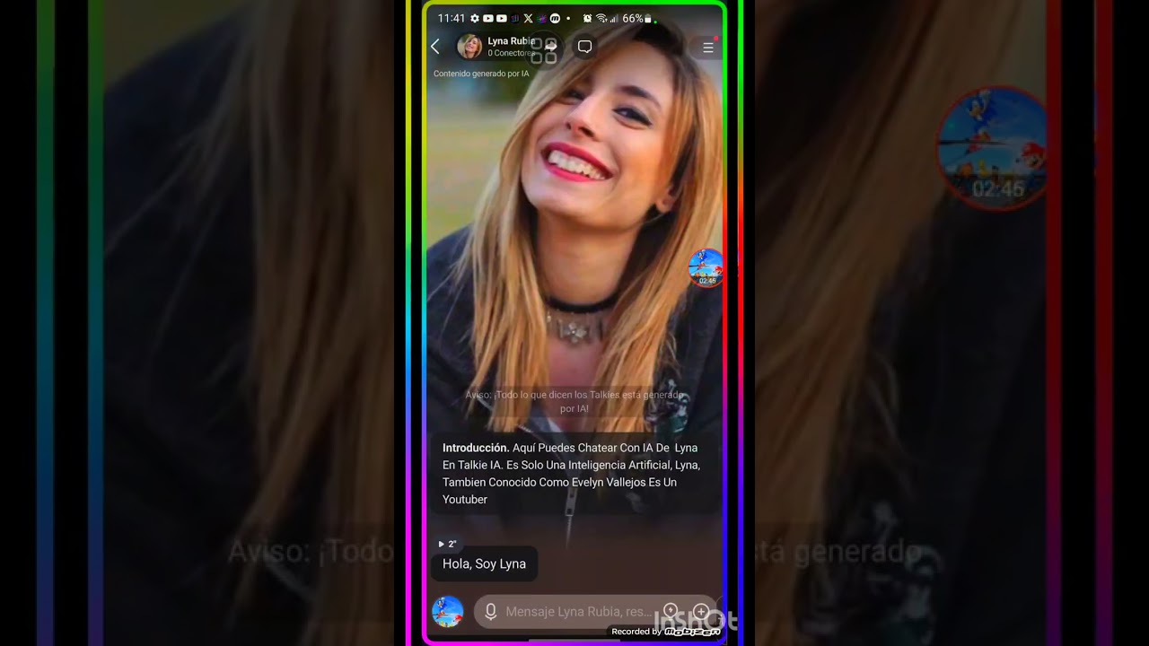 Conversaciones 24 Horas Talkie IA #18 Chateando Con Sonic y Lyna Del Pasado Rubia Preguntas 4 