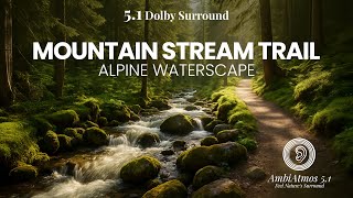 Mountain Stream Trail - Alpine Waterscape I 3Hour 5.1 Surround Nature Ambience