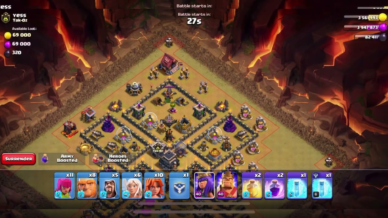 The best Team attack in war  VSK WAR VS Tak Oz