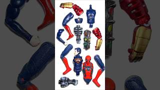 Avengers Superhero Action Figures, Spider-Man Vs Superman Vs Sirenhead. #avengers #shorts
