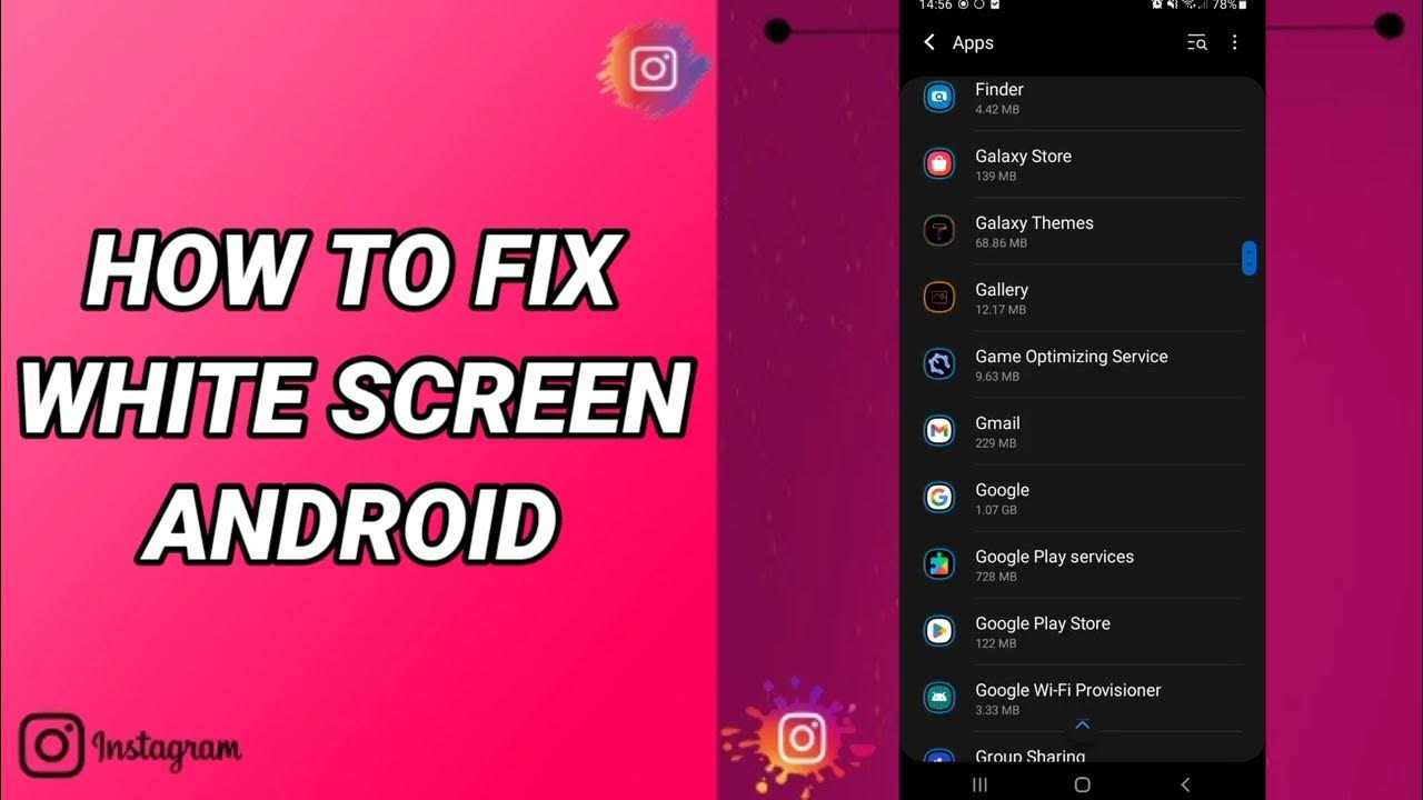 How To Fix White Screen Android On Instagram App YouTube
