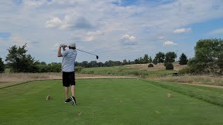 Golfing Metamora Fields Golf Club Hole #3 558 Yard Par 5.