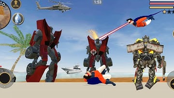 Vegas Crime Simulator (Transformer Help SuperHero)Transformers War of Car Robots || Android Gameplay