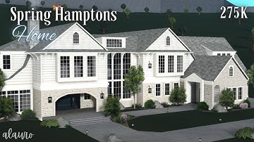 Spring Hamptons Home - 275K - Bloxburg Speed Build | Roblox