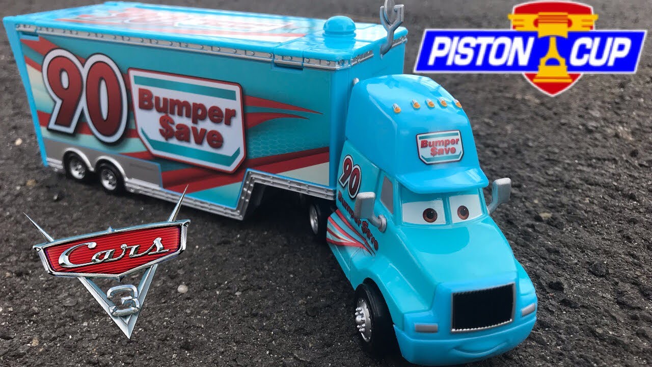 Mattel Pixar Cars 3 2018 Ponchy Wipeout's Hauler Die-cast - YouTube