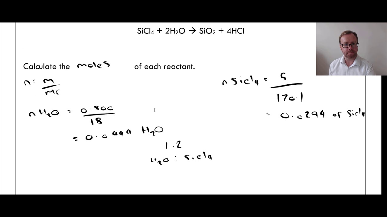 Reacting masses and limiting reagent calculations - YouTube