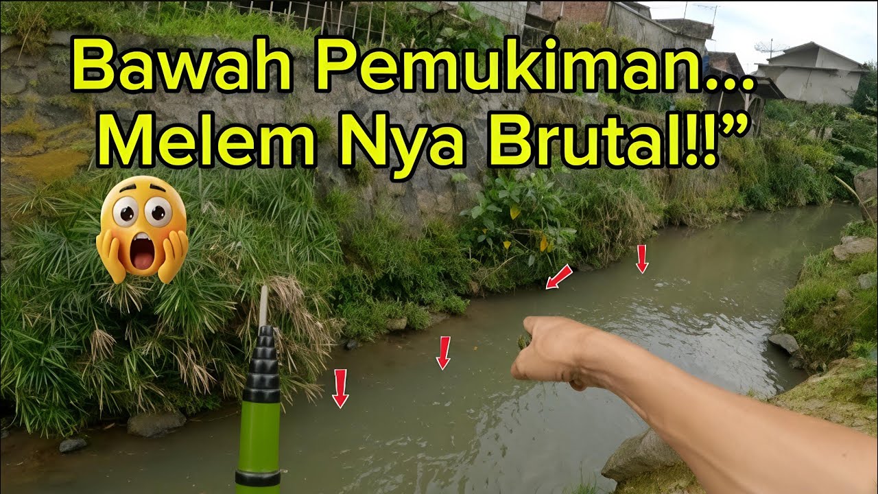 SPOT BAWAH PEMUKIMAN‼️ Mancing ikan melem di sungai jambe temanggung - terbaru