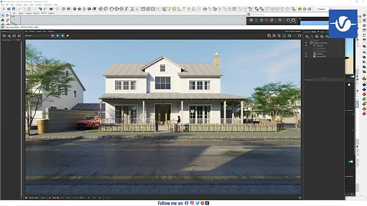 Clear Blue Sky in V-Ray 6 for SketchUp | Sketchup vray