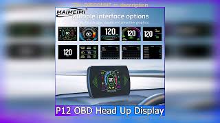 A must-have product! Car Speed Gauge On-Board Computer P12 OBD2 HUD Head Up Display Smart Digital