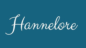 Learn how to Sign the Name Hannelore Stylishly in Cursive Writing