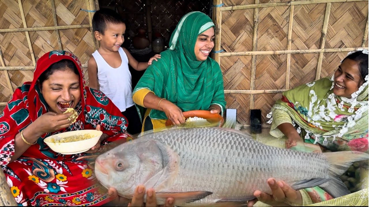4কেজি ওজনের কাতলা মাছ কেটে আজ করেছি কাতলা কালিয়া একদম গ্রামের স্টাইলে ||Villfood by Laki