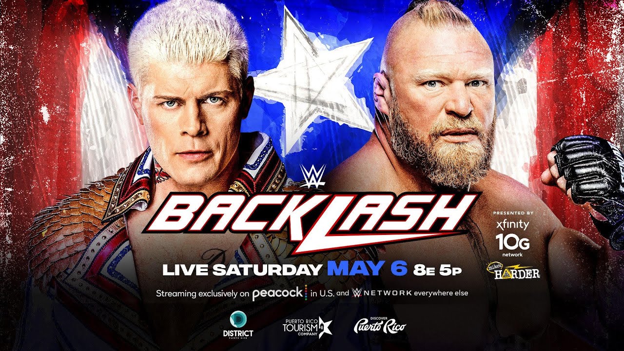 WWE Backlash 2023 Official Match Card  Lesnar vs  Rhodes, Rollins vs  Omos, Bad Bunny vs  Priest!