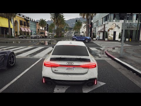 ⁴ᴷ⁶⁰ ??? ? PS5 Graphics!? Audi RS7 2021 u0026 Action Gameplay | PC Heavily Modded GTA 5 | RTX 3090