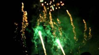 Akron Christmas Fireworks from parking deck