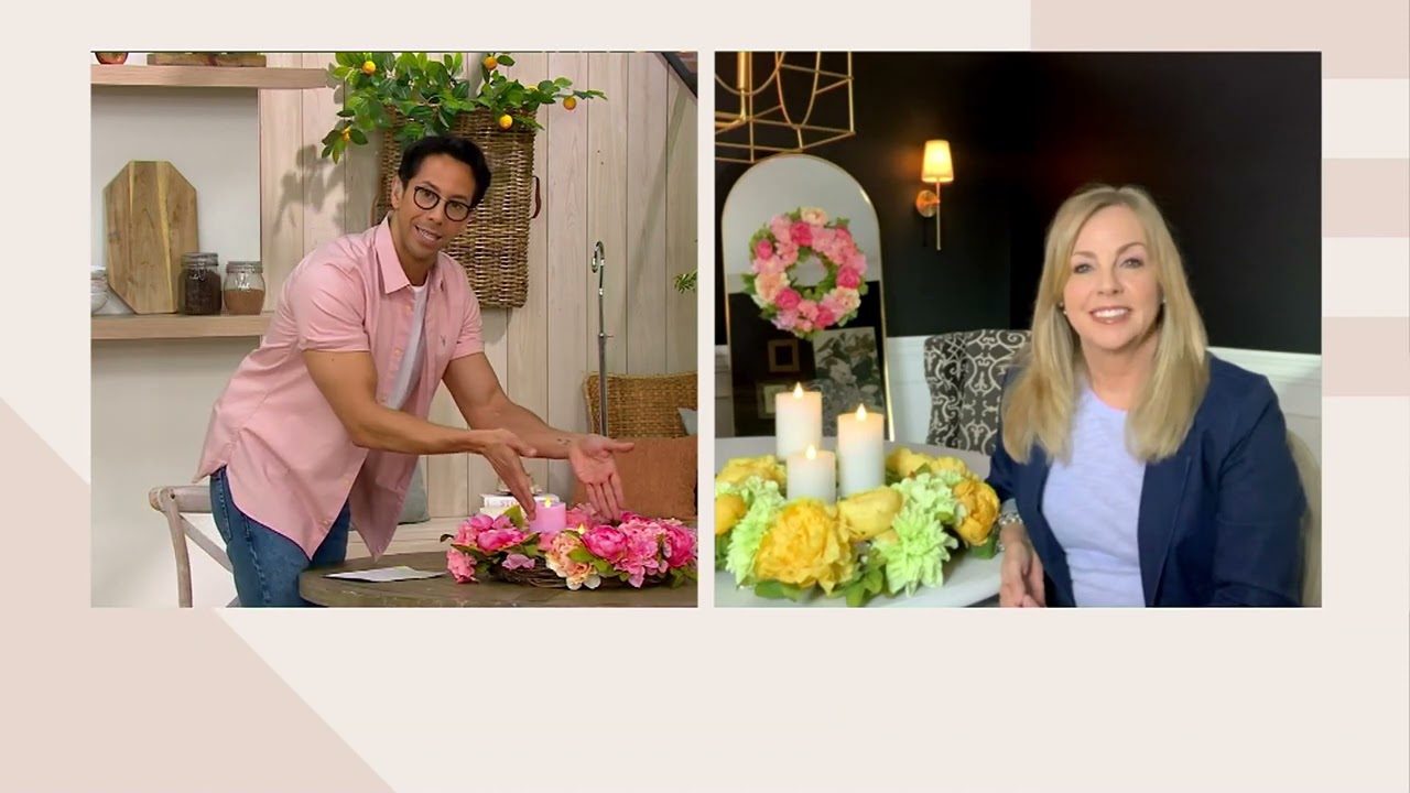 Wicker Park 24" Faux Hydrangea Dahlia & Peony Wreath on QVC