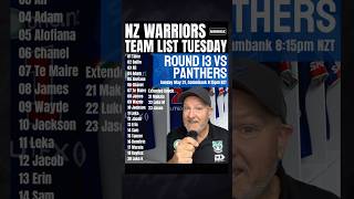 2026 NZ Warriors Round 13 Team