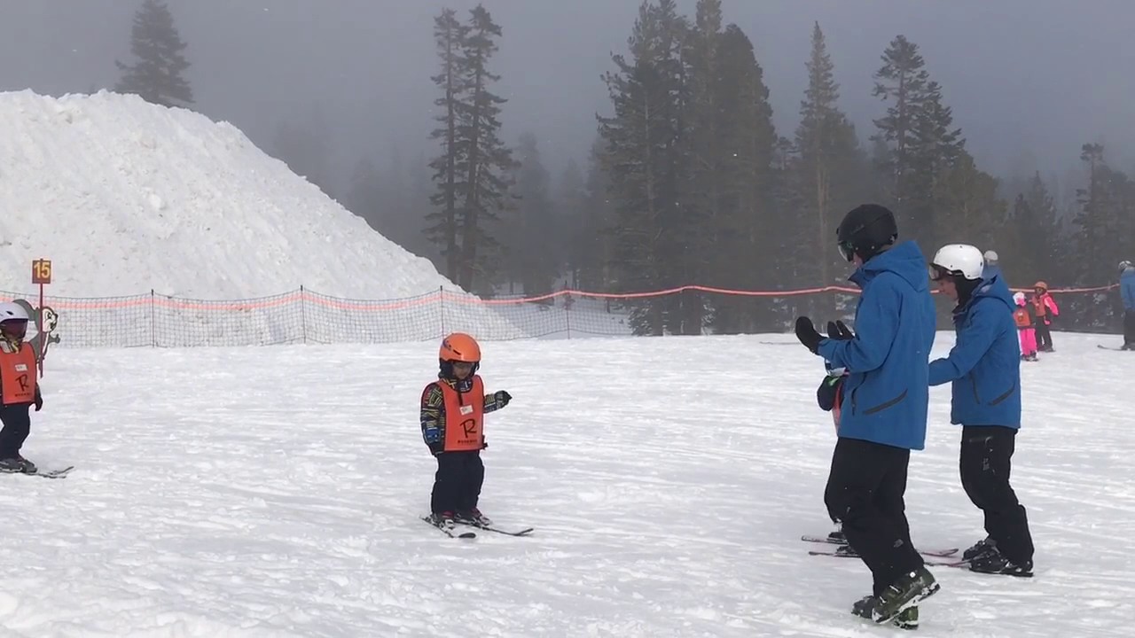 First Skiing Lesson - YouTube