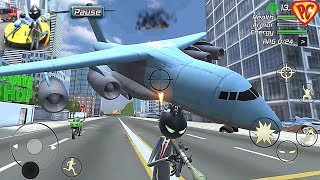 Amazing Crime Strange Stickman Rope Vice Vegas #46 Xian Y-20 Expensive Plane screenshot 4