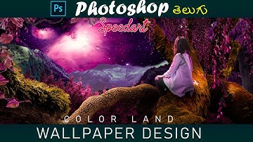 Colour Land Photoshop Speed Art Tutorial Telugu Matte painting Manipulation Editing Tips Techniques