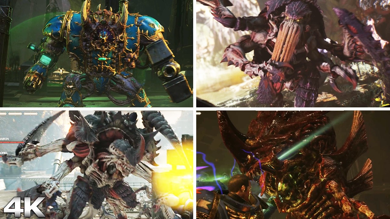 WARHAMMER 40K: SPACE MARINE 2 All Boss Fights + Ending 4K 60FPS Ultra ...