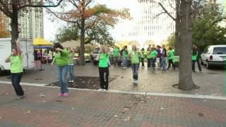 A 'Trash Mob' Dances in downtown Tulsa