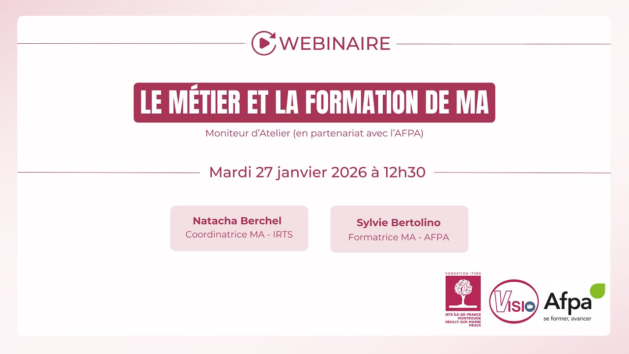 Le métier et la formation de Moniteur d’atelier (MA)