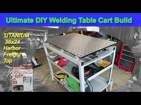 Video DIY Ultimate Welding Table Cart | TITANIUM 36x24 Modular Table Setup - youtube