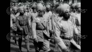 1919 Indian Army unit inspected by the King