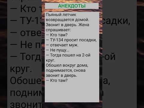 Пьяный Летчик Возвращается Домой... Анекдоты Приколы Шутки