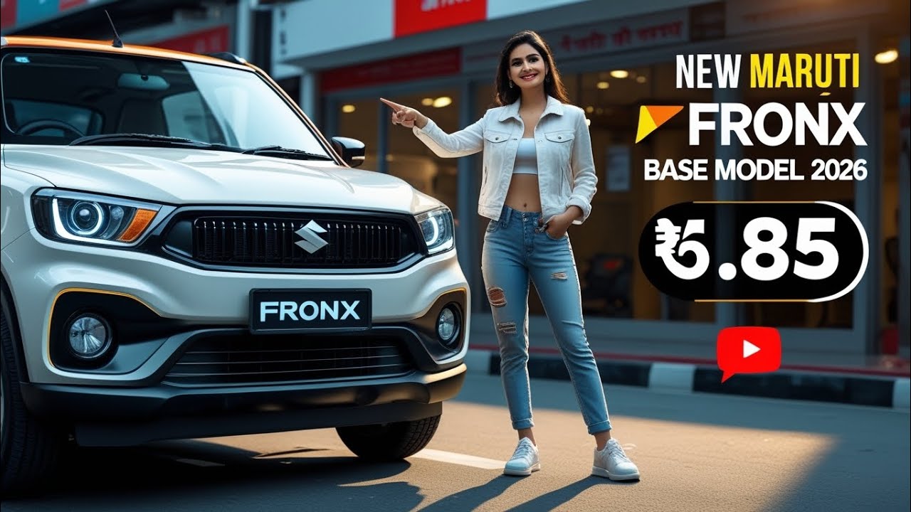 😱 ₹6.85 लाख में नई Maruti Fronx 2026! | Base Model Full Review 🚗🔥 | White Color