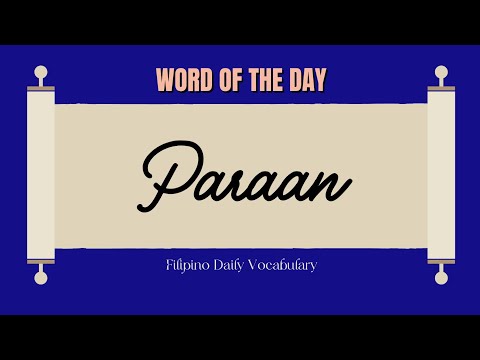 Paraan in English + Pronunciation