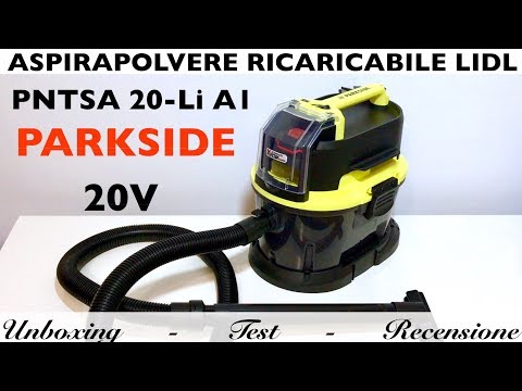 lidl-rechargeable-vacuum-cleaner.-pntsa-20-li-a1,-parkside-with-team-x20v-battery.-20v-10-l.-liquids