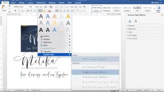 How To Access The Alternative Glyphs in MS Word- Melika Script