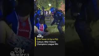 Eiffel Tower Lit Up in PSG Colours After Historic Champions League Win
