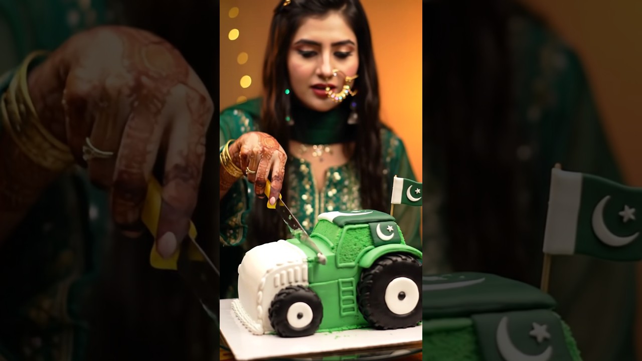 Celebrating Independence Day with a unique Pakistani tractor cake 