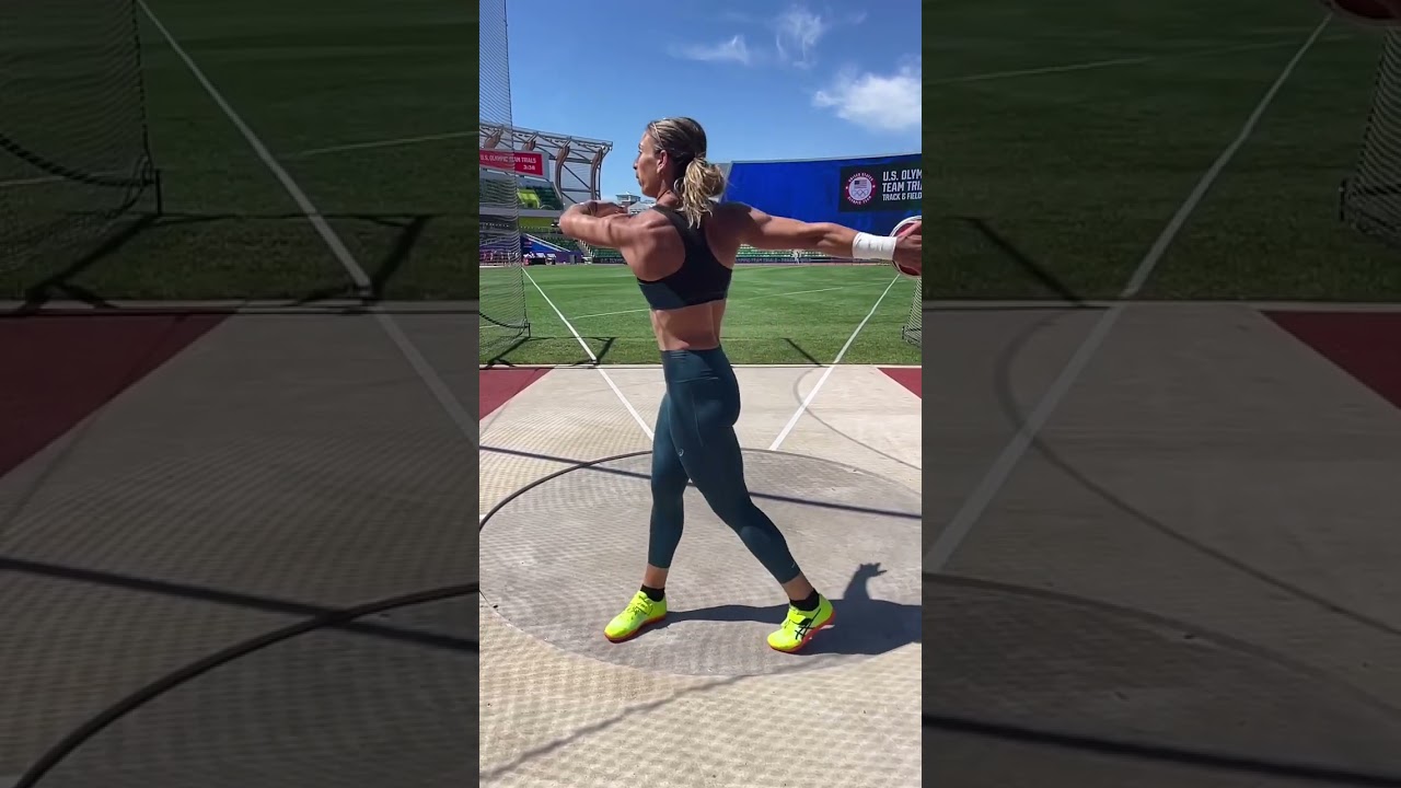 discus throw girl practice morning time ⌚ 💯