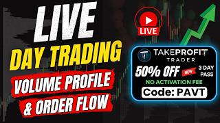 LIVE ES & NQ Day Trading – Volume Profile & Order Flow (Code: PAVT)
