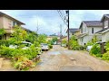 4K Japan Walk - Heavy Rainy Day | Modern Japanese Houses | Residential Walking Tour in Nagoya