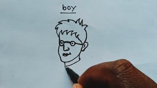 How To Draw A Boy From Boy Latters Trick