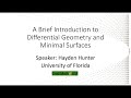 A Brief Introduction to Differential Geometry and Minimal Surfaces
