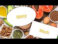 Inglês: Many or Much and Foods - 8° ano