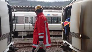 JR米原駅 特急しらさぎ増結作業